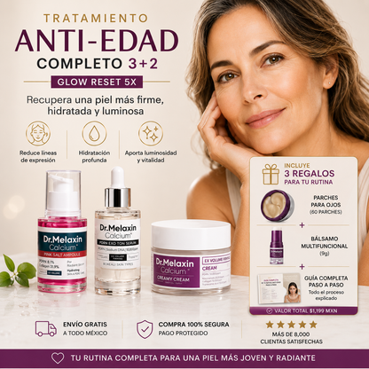 Tratamiento Antiedad 5 PASOS- Glow Reset 5X